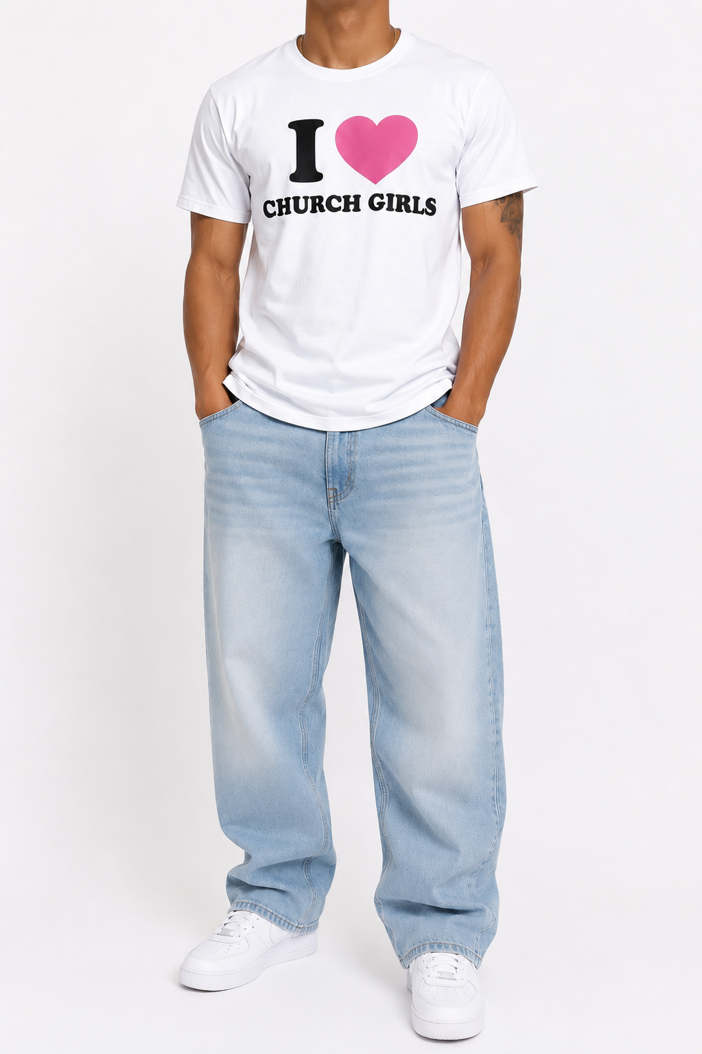 STRAWBERRY CREAM CHURCH GIRLS TEE