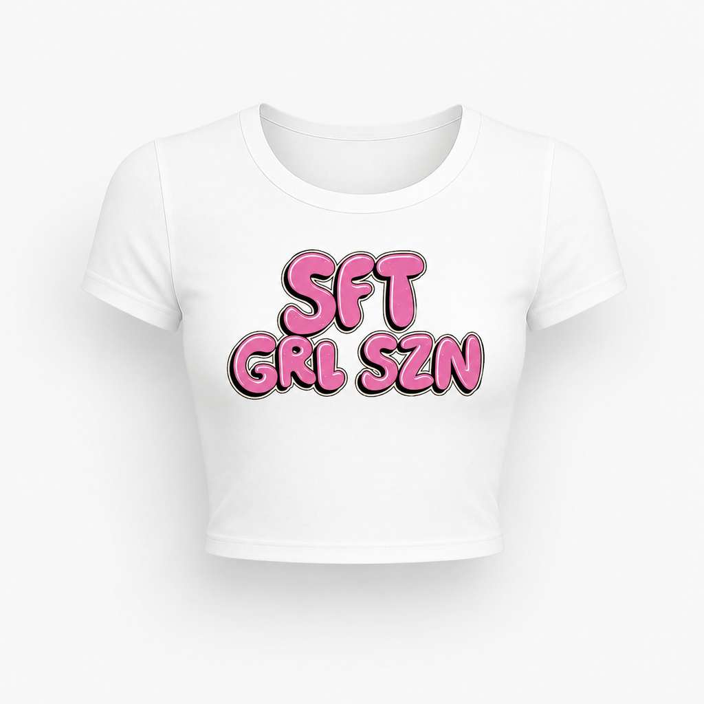 STRAWBERRY CREAM SFT GRL CROP TEE