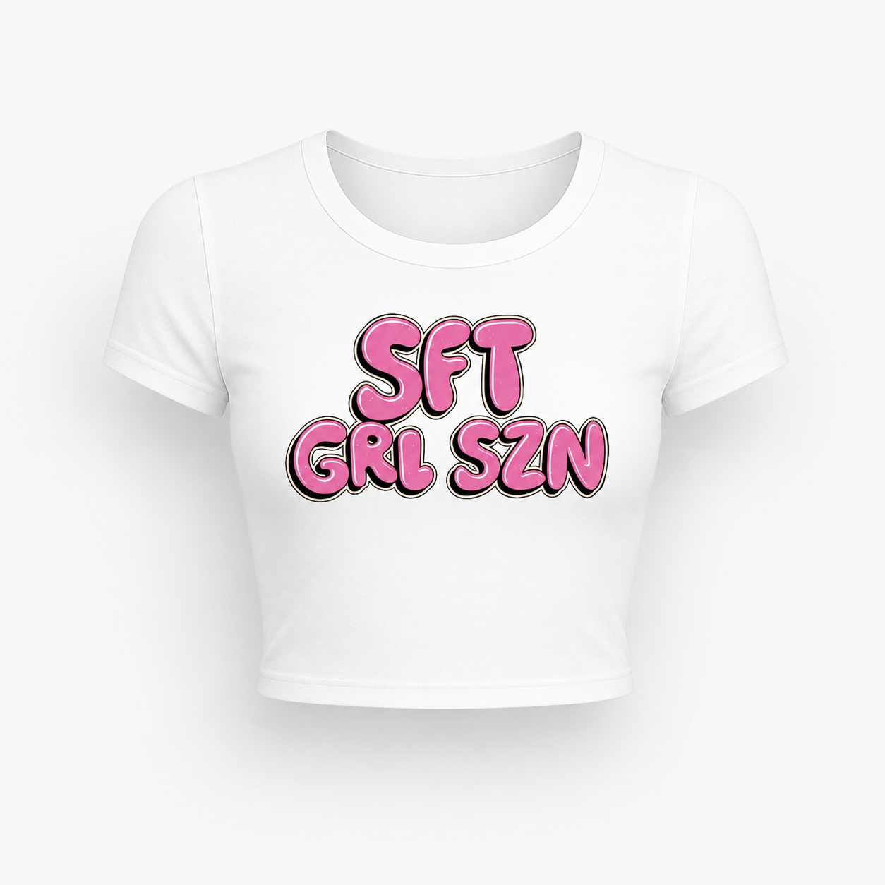 STRAWBERRY CREAM SFT GRL CROP TEE